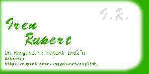 iren rupert business card